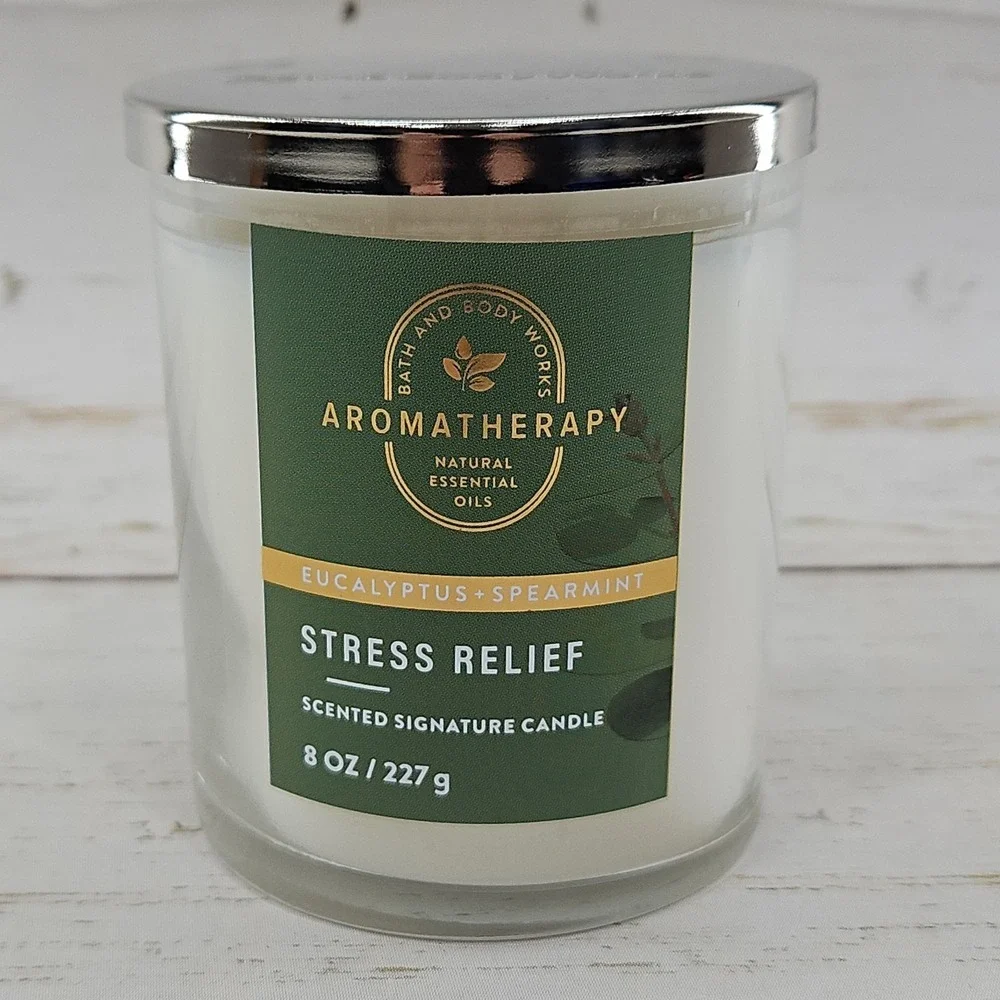 Bath‎ & Body Works Eucalyptus Spearmint Stress Relief Single Wick Candle 8oz